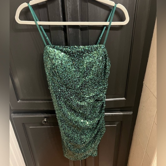 NWT- Crystal Sky Mini Sequin Dress - Picture 2 of 9